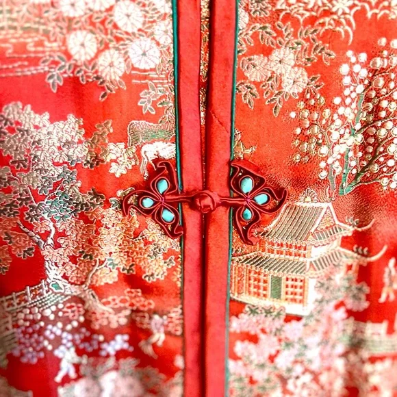 Vintage 1984 Handmade Chinese Silk Jacket - Picture 8 of 10